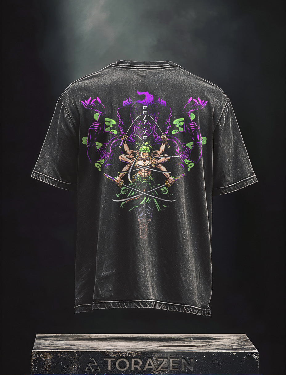 2-seitiges Vintage-T-Shirt „Blades of Zoro“ Vintage-T-Shirt