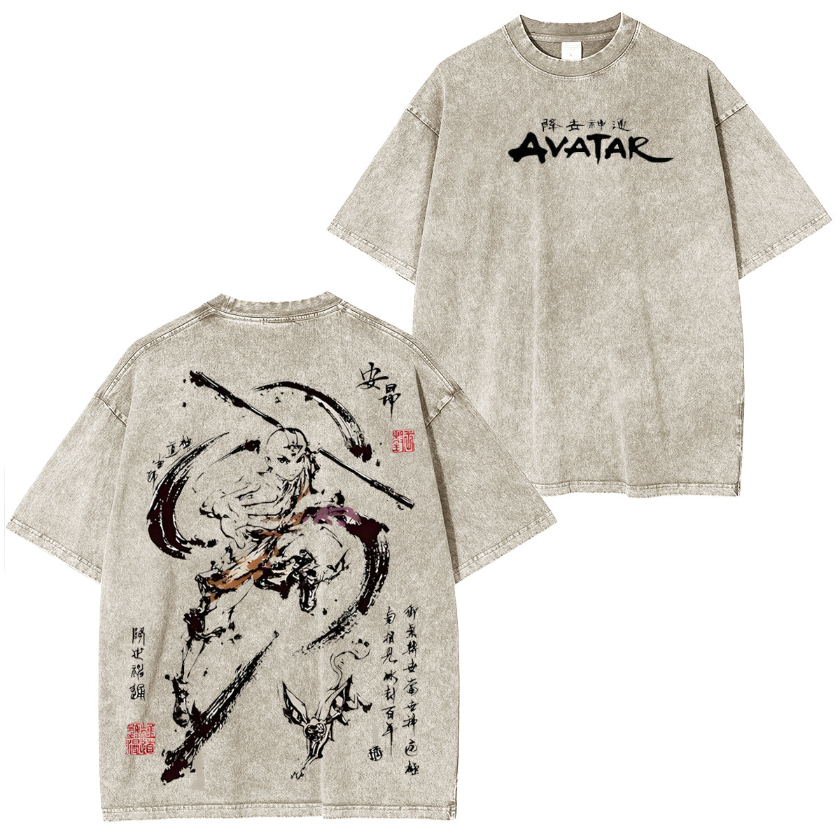 Aang-Shirt, Avatar: Der Herr der Elemente, animiertes Shirt, Vintage-T-Shirt, Herrenbekleidung, Top, Unterwäsche, T-Shirt