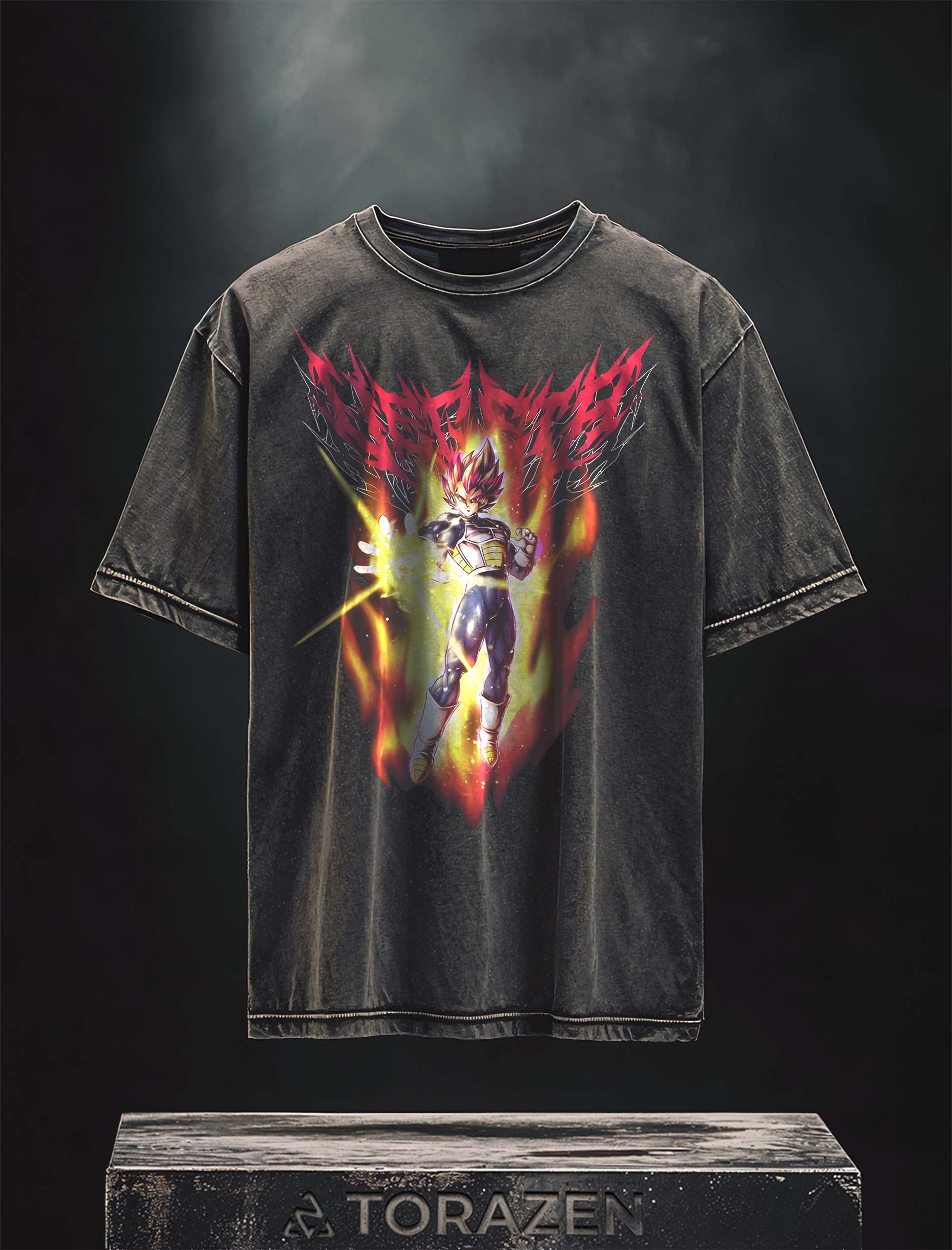 Vintage-T-Shirt „Vegeta Godly Power“
