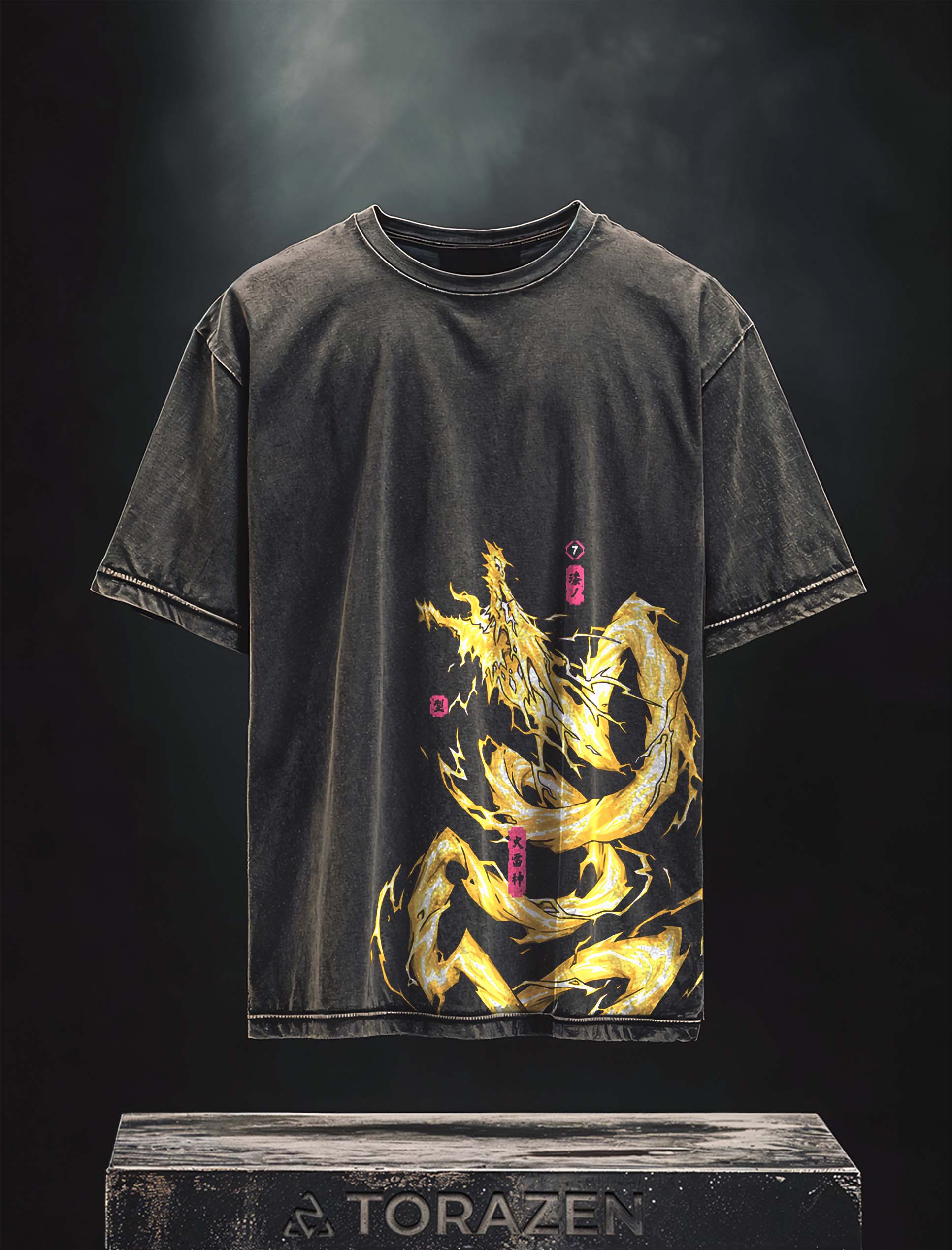 Vintage-T-Shirt „Thunder Breathing Fury“