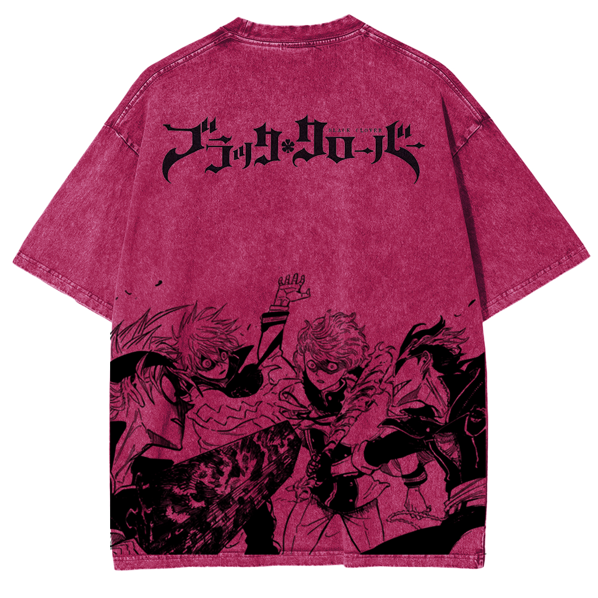 Black Clover Vintage Washed Oversize T-Shirt