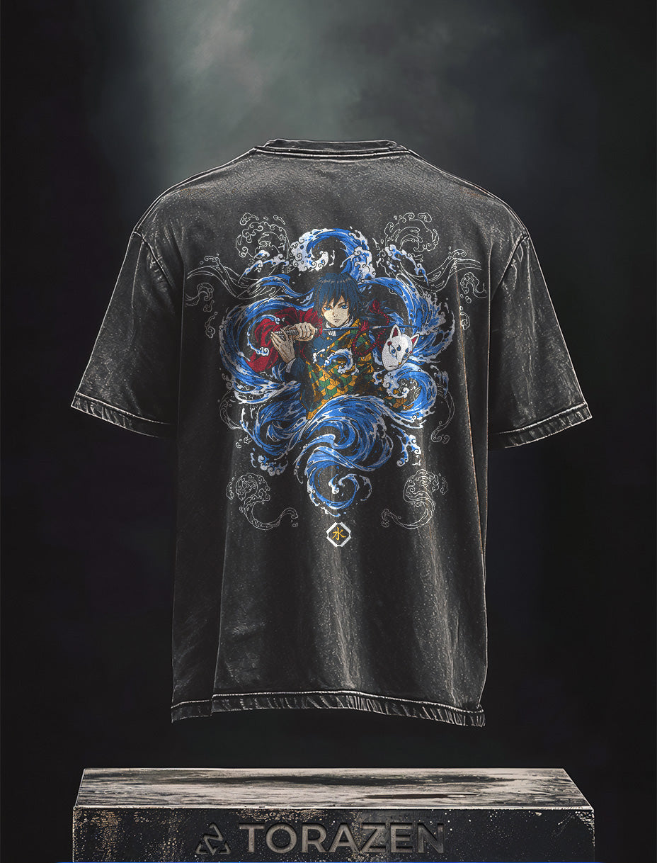 Water Flow of Giyu Vintage-T-Shirt
