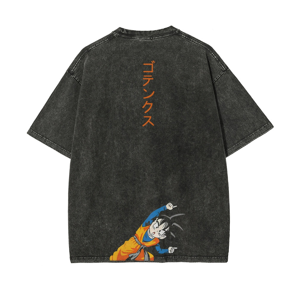 Q EDITION KID GOKU VINTAGE T-SHIRT | DRAGON BALL SUPER