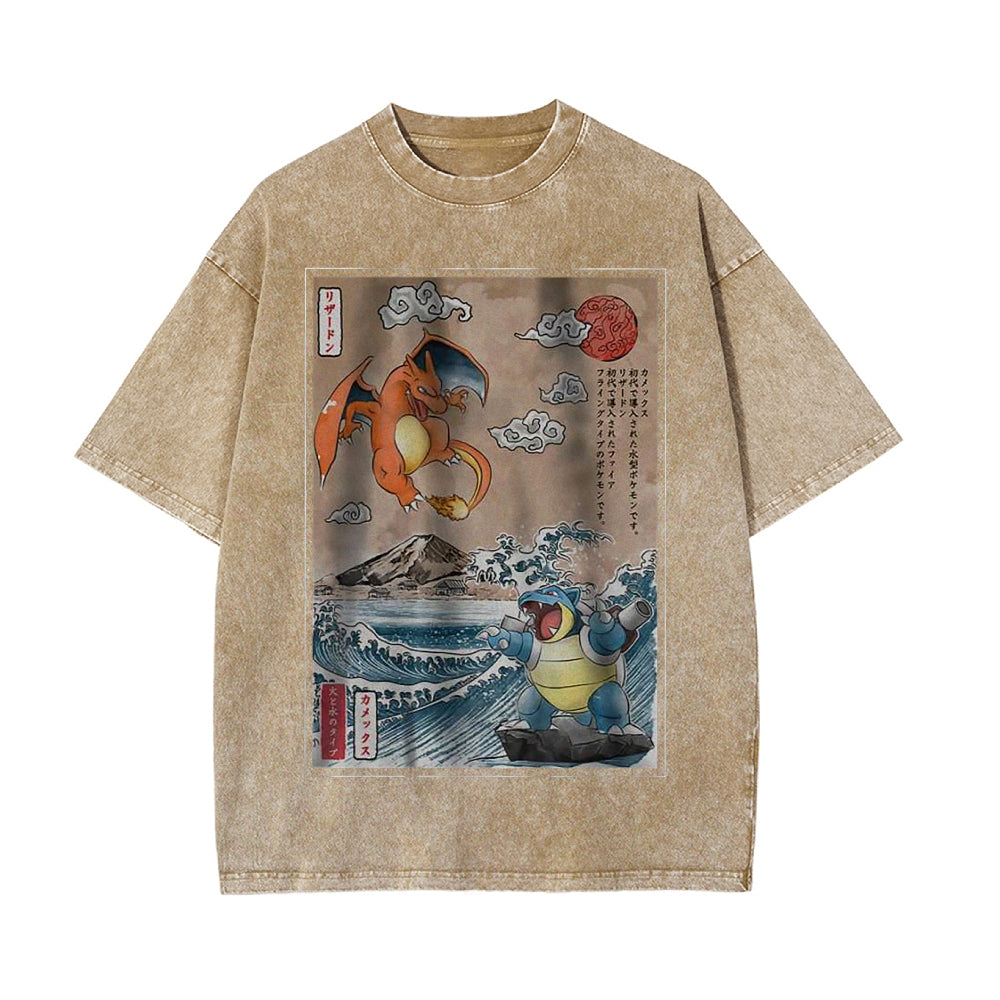 Charizard vs Blastoise Shirt, Pokemon Shirt, Anime Shirt, Vintage T-Shirt | Pokemon