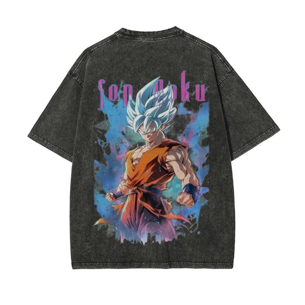 Son Goku Vintage Oversized T-Shirt | Dragon Ball Super
