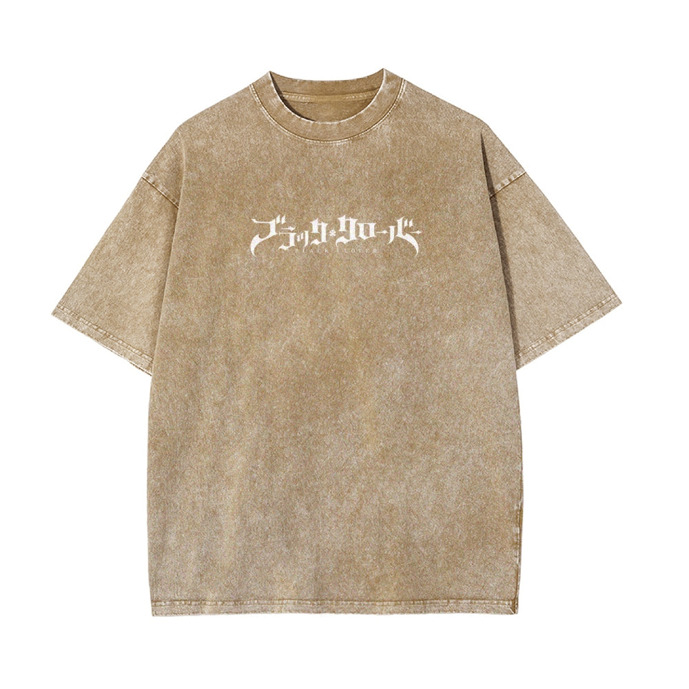 Vintage Oversized T-Shirt Black Clover