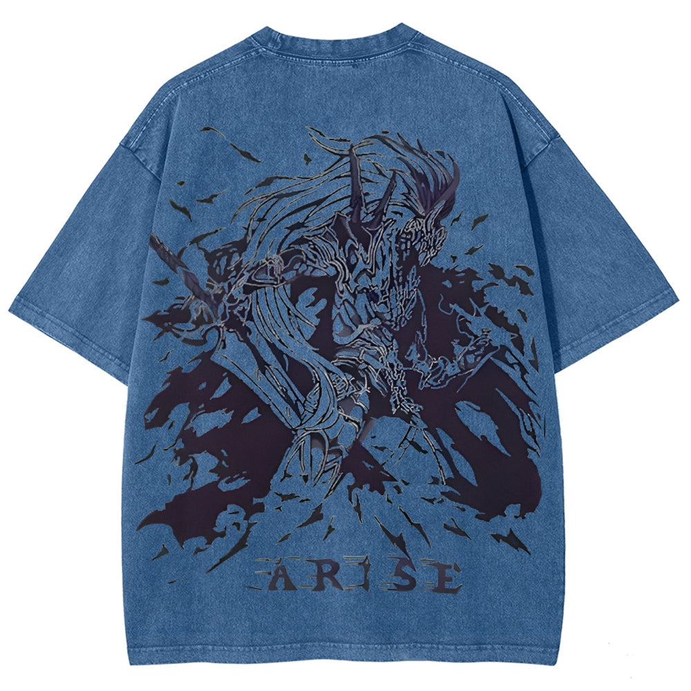 Solo Leveling Unisex Fit Washed T-Shirt 2503002292