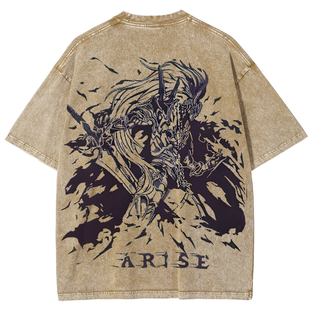 Solo Leveling Unisex Fit Washed T-Shirt 2503002292