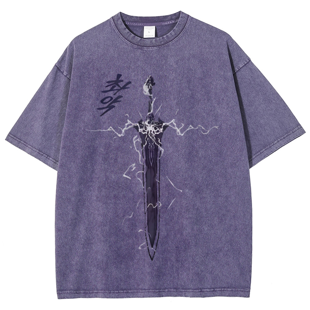 Solo Leveling Unisex Fit Washed T-Shirt 2503002292