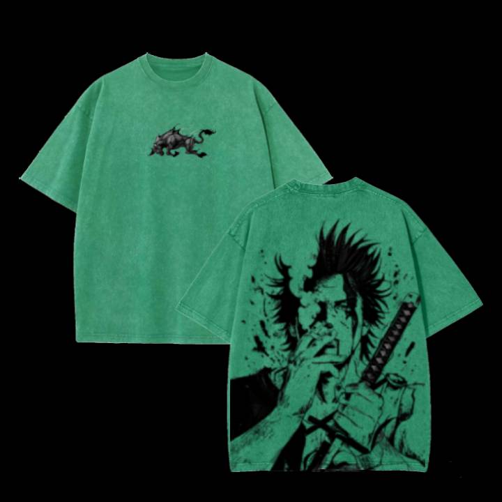 Yami Sukehiro x Black Bulls, Black Clover, Anime, doppelt bedruckt, Vintage, gewaschenes Unisex-T-Shirt