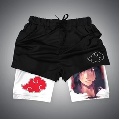 Naruto Schwarze Performance Shorts