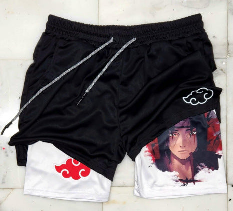 Naruto Schwarze Performance Shorts