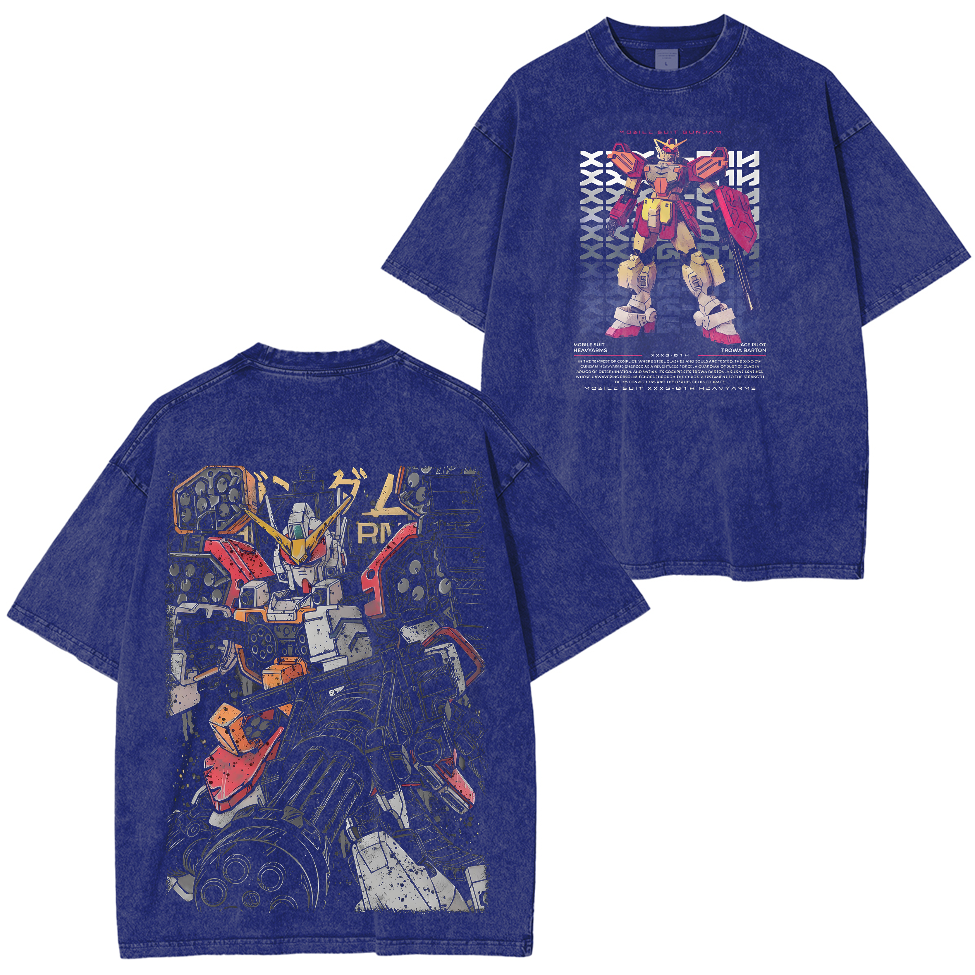 Heavyarms Gundam Mobile Suit Vintage Unisex Washed T-Shirt