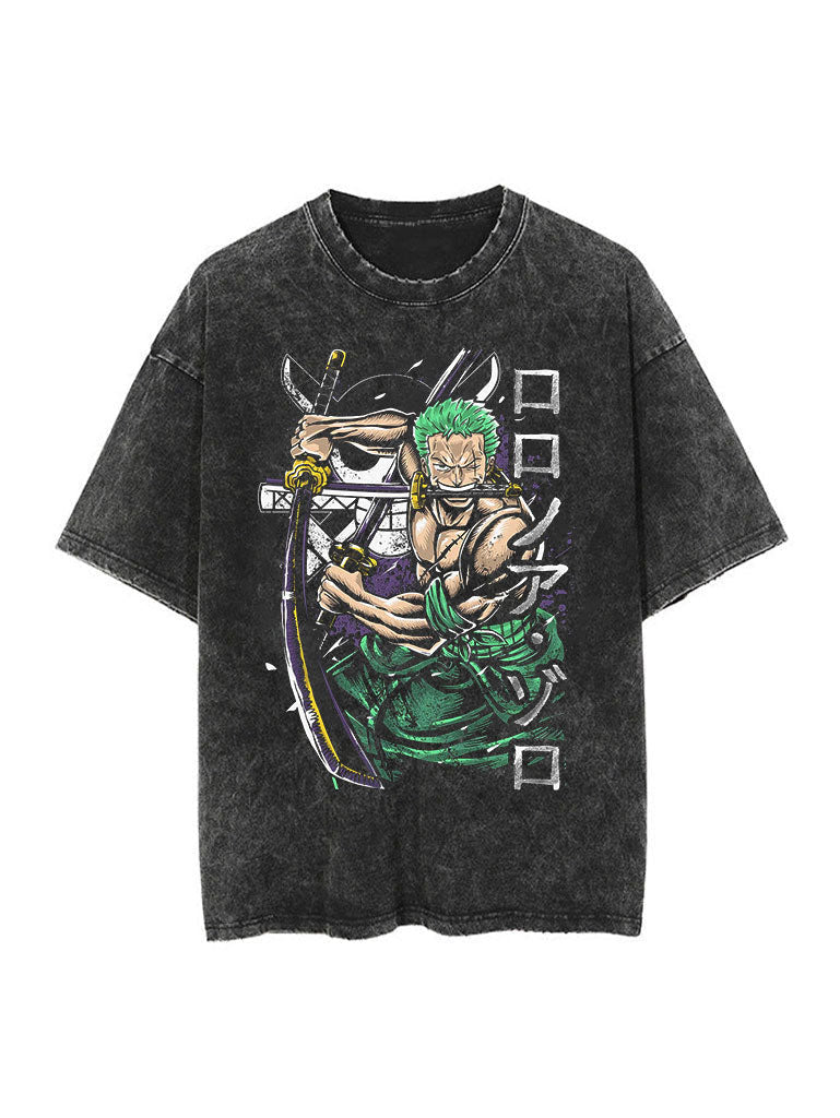 Zoro Swordsman Vintage-T-Shirt