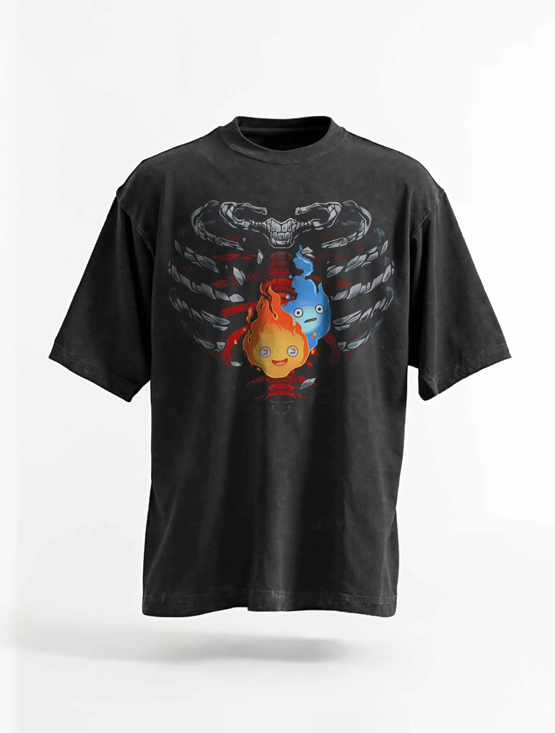 Howls Castle Calcifer Vintage-T-Shirt