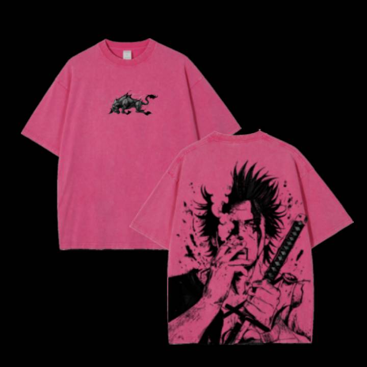 Yami Sukehiro x Black Bulls, Black Clover, Anime, doppelt bedruckt, Vintage, gewaschenes Unisex-T-Shirt