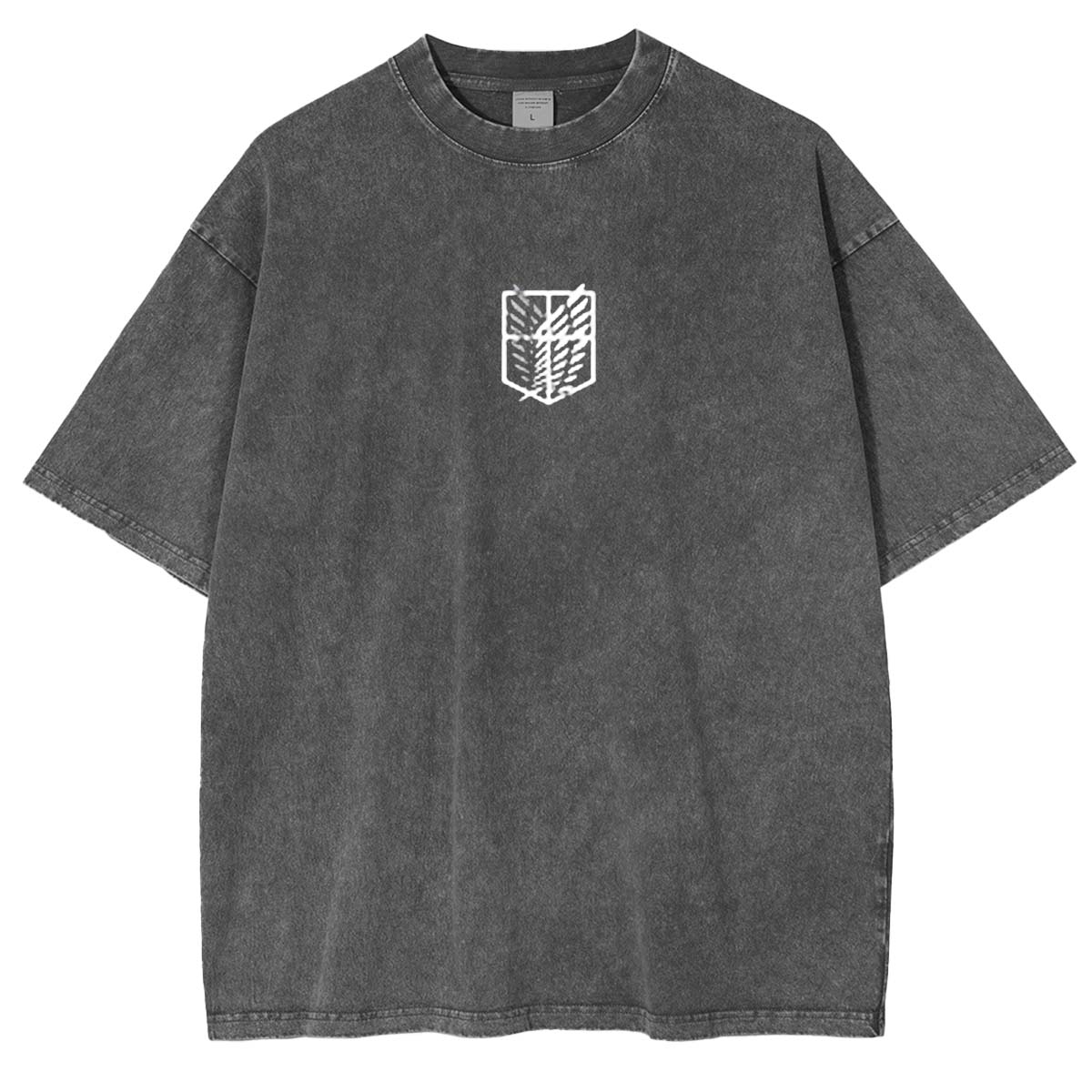 Retro Heavy Eren Yeager x Attack on Titan Anime-Print, Oversize-T-Shirt, gewaschen