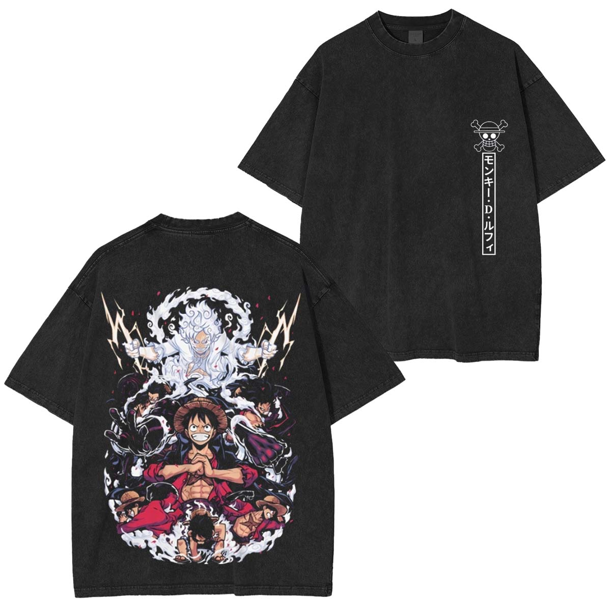 One Piece Ruffy All Transformations Anime T-Shirt