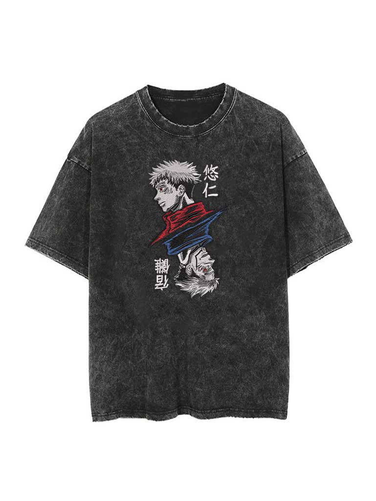 Itadori x Sukuna Stickerei-T-Shirt