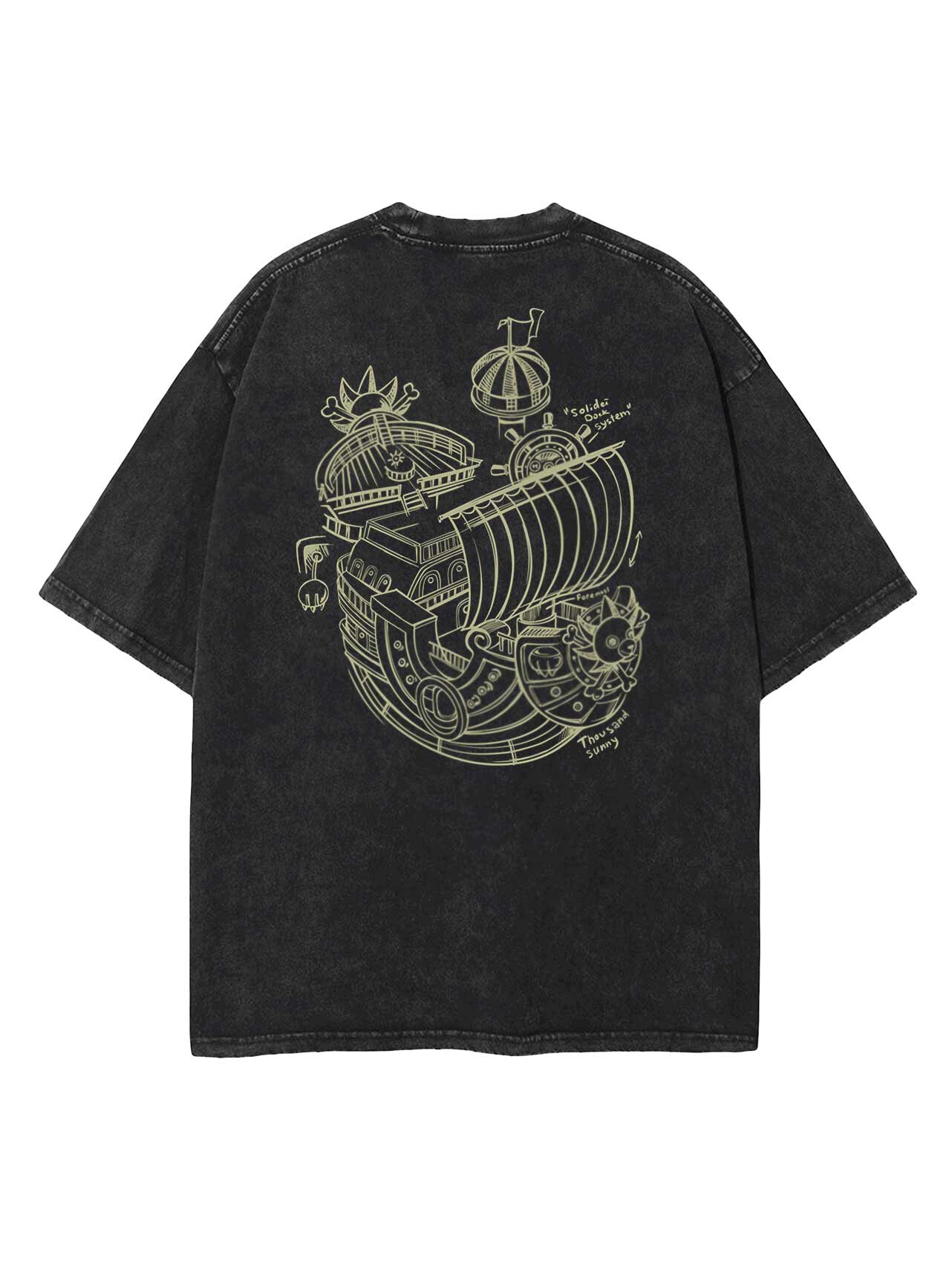 Strohhüte 2-seitiges Vintage-T-Shirt