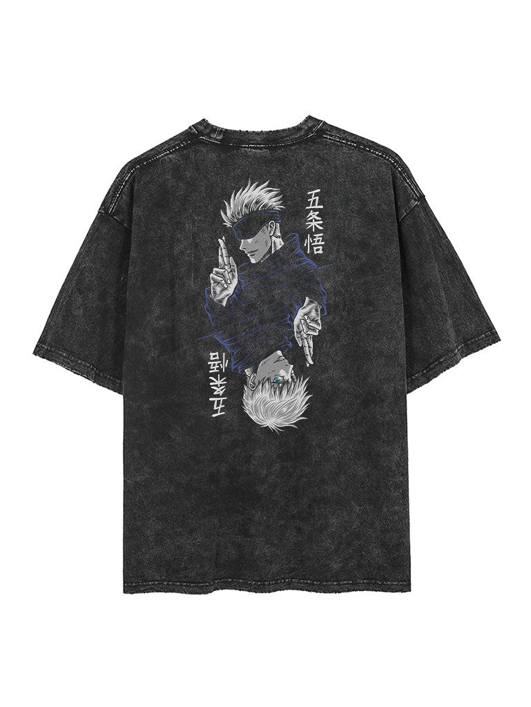 Gojo Six Eyes 2-seitiges Vintage-T-Shirt