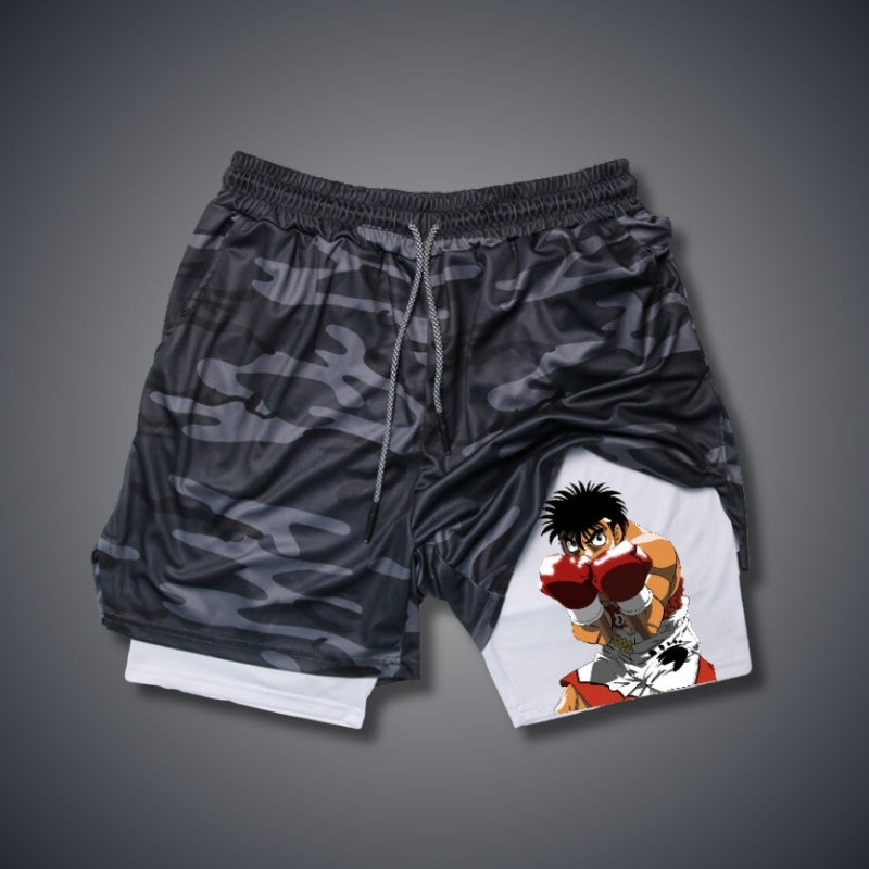 Hajime no Ippo Performance Shorts - Grauer Tarnmuster