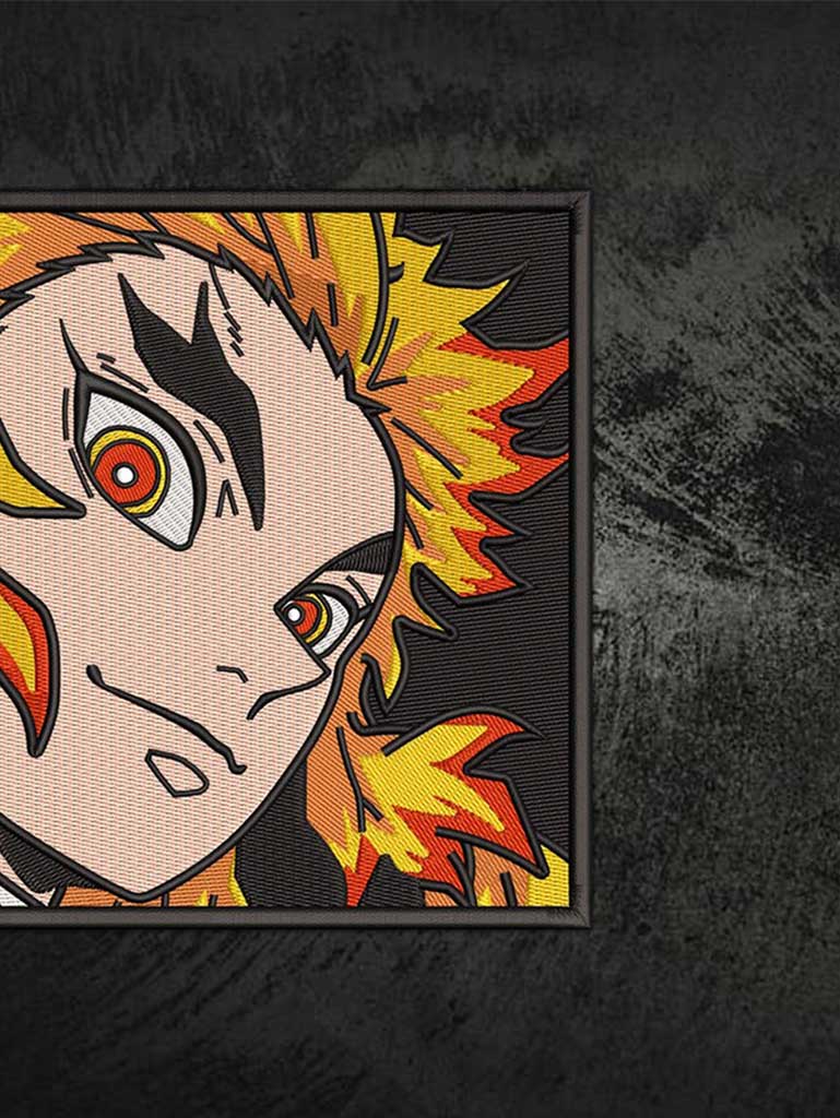 Vintage-T-Shirt mit Stickerei „Rengoku“