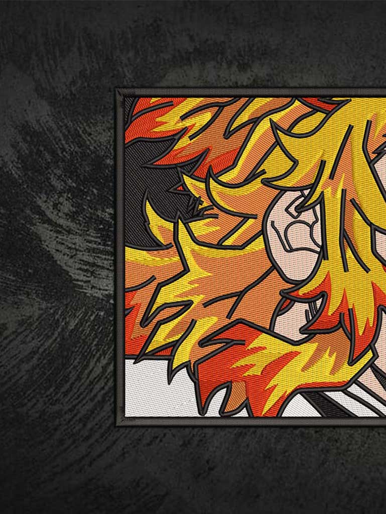 Vintage-T-Shirt mit Stickerei „Rengoku“