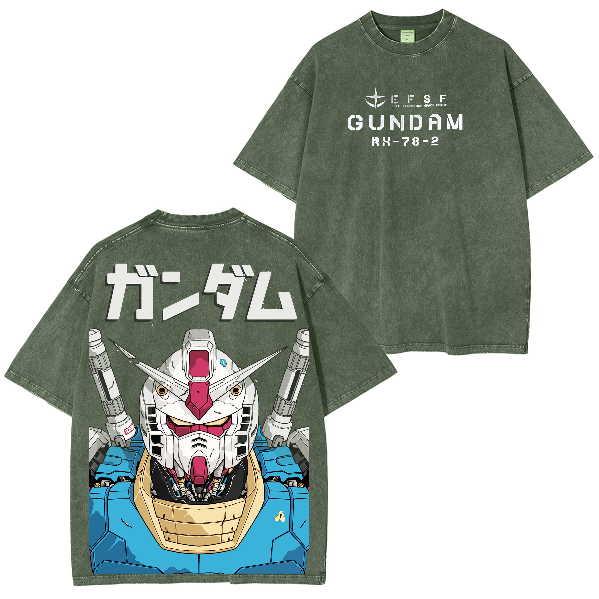 Mobile Suit Gundam Vintage Unisex Washed T-Shirt