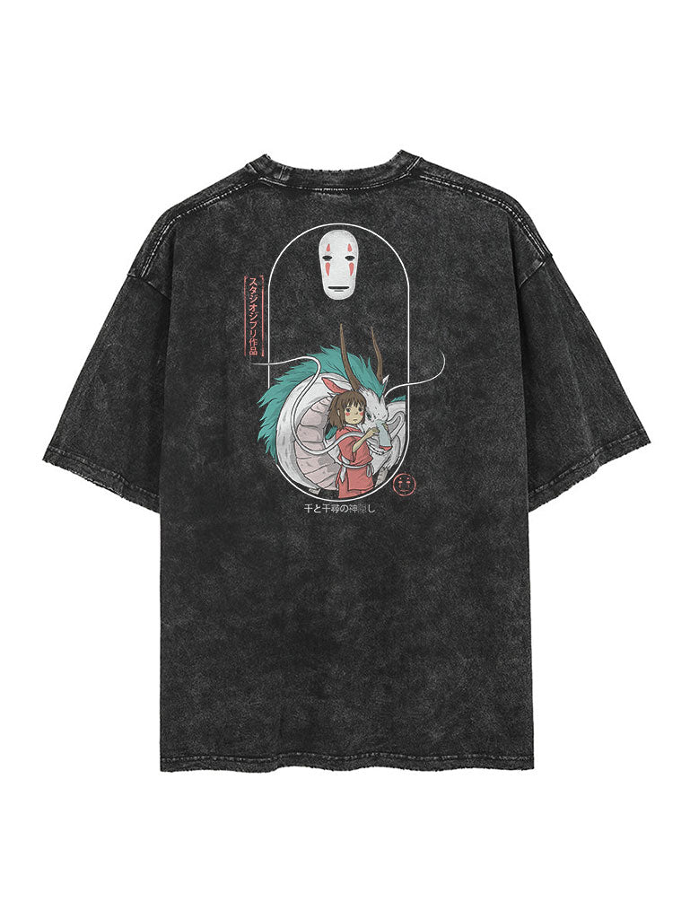 2-seitiges Vintage-T-Shirt „Spirited Away“