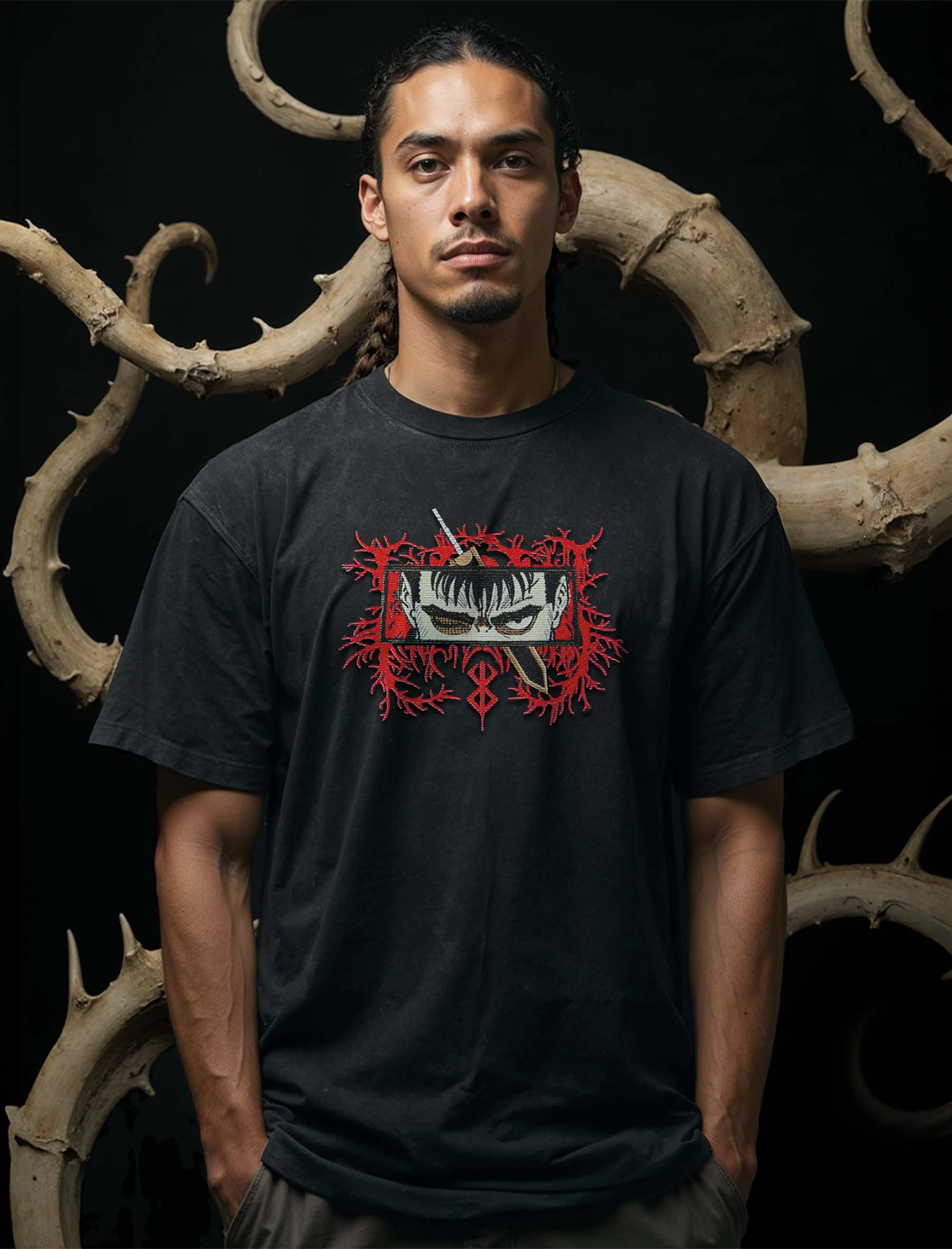 Guts Stickerei-T-Shirt