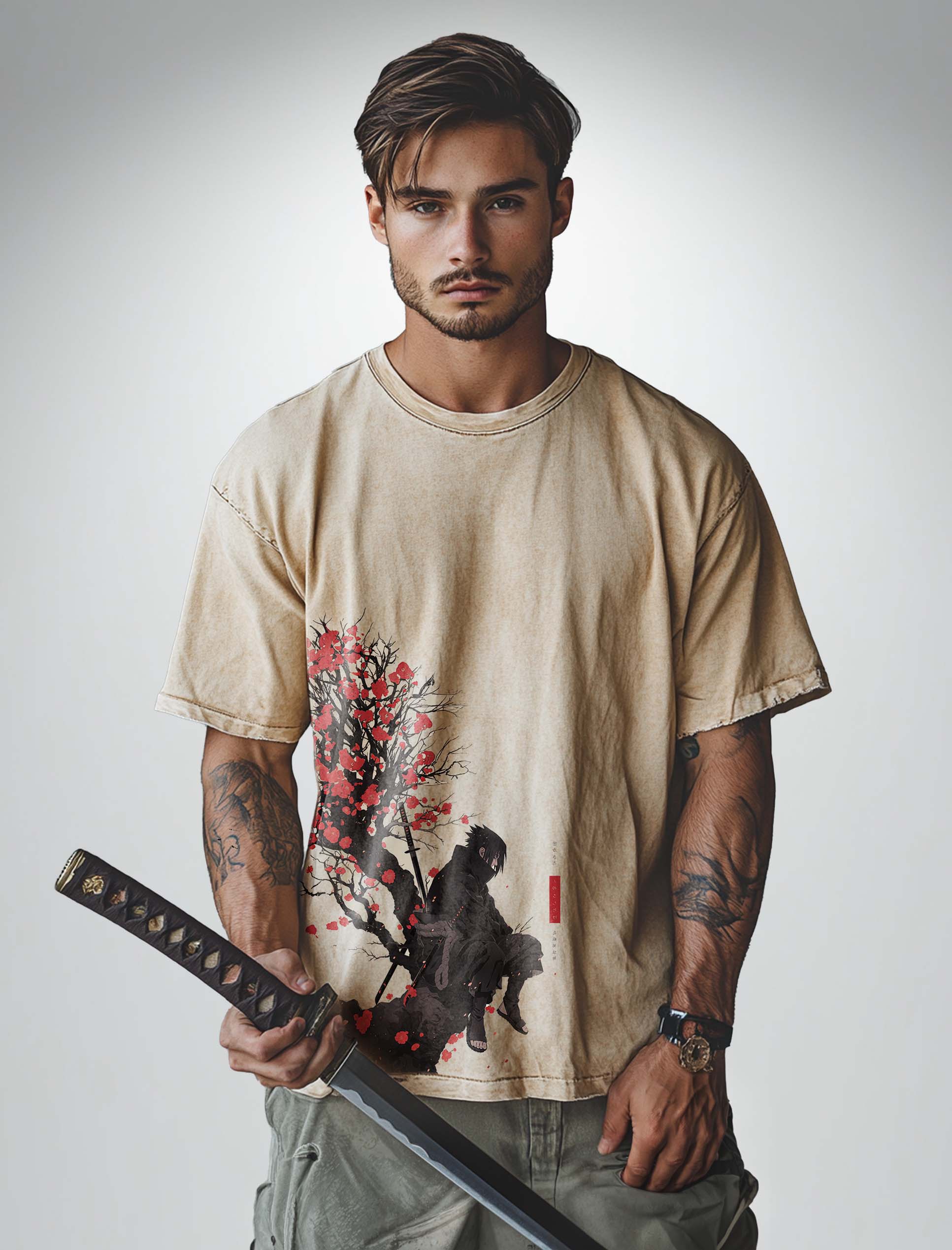 Sasuke Reflective Nature Vintage-T-Shirt