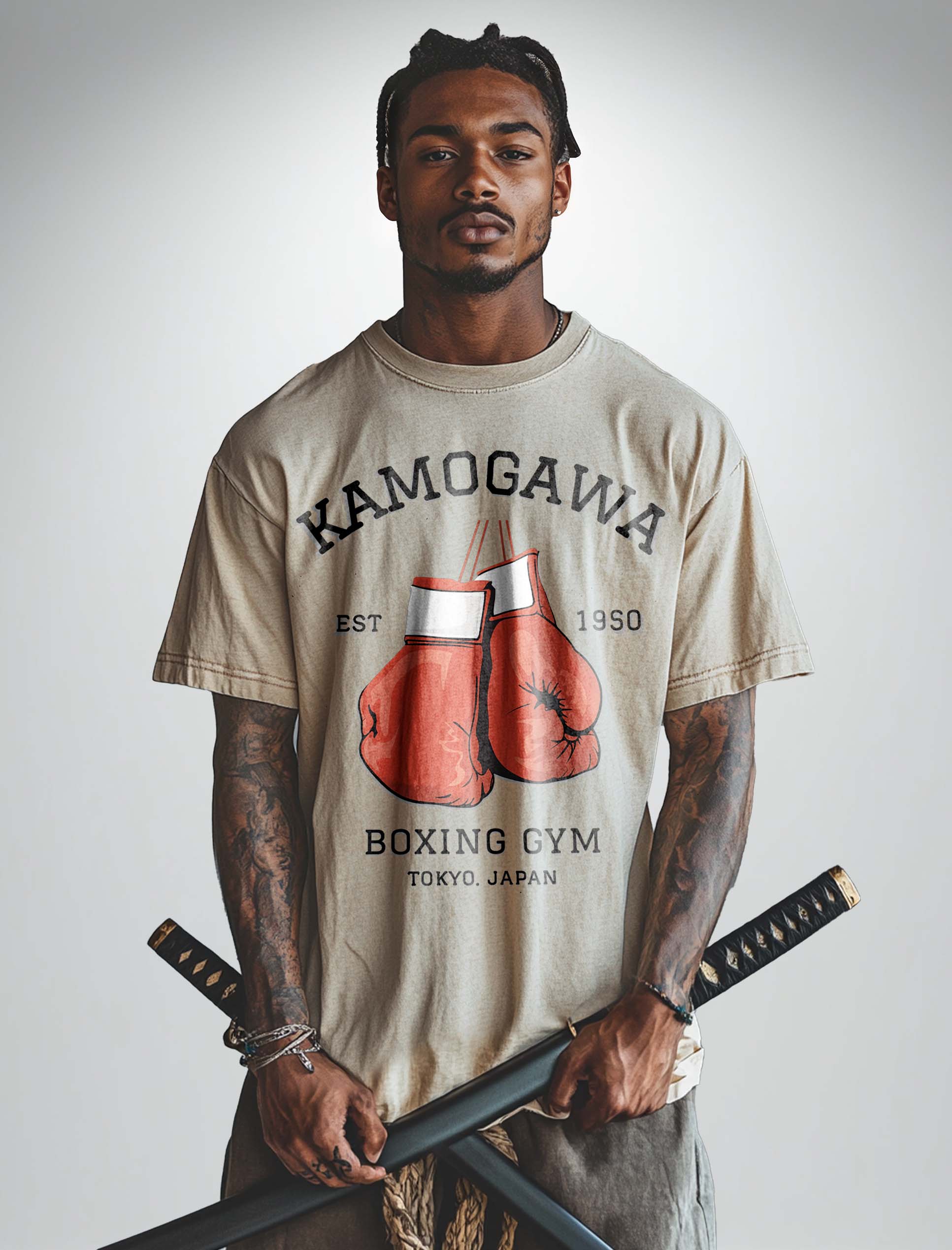 Vintage-T-Shirt „Kamagawa Boxing Gym“