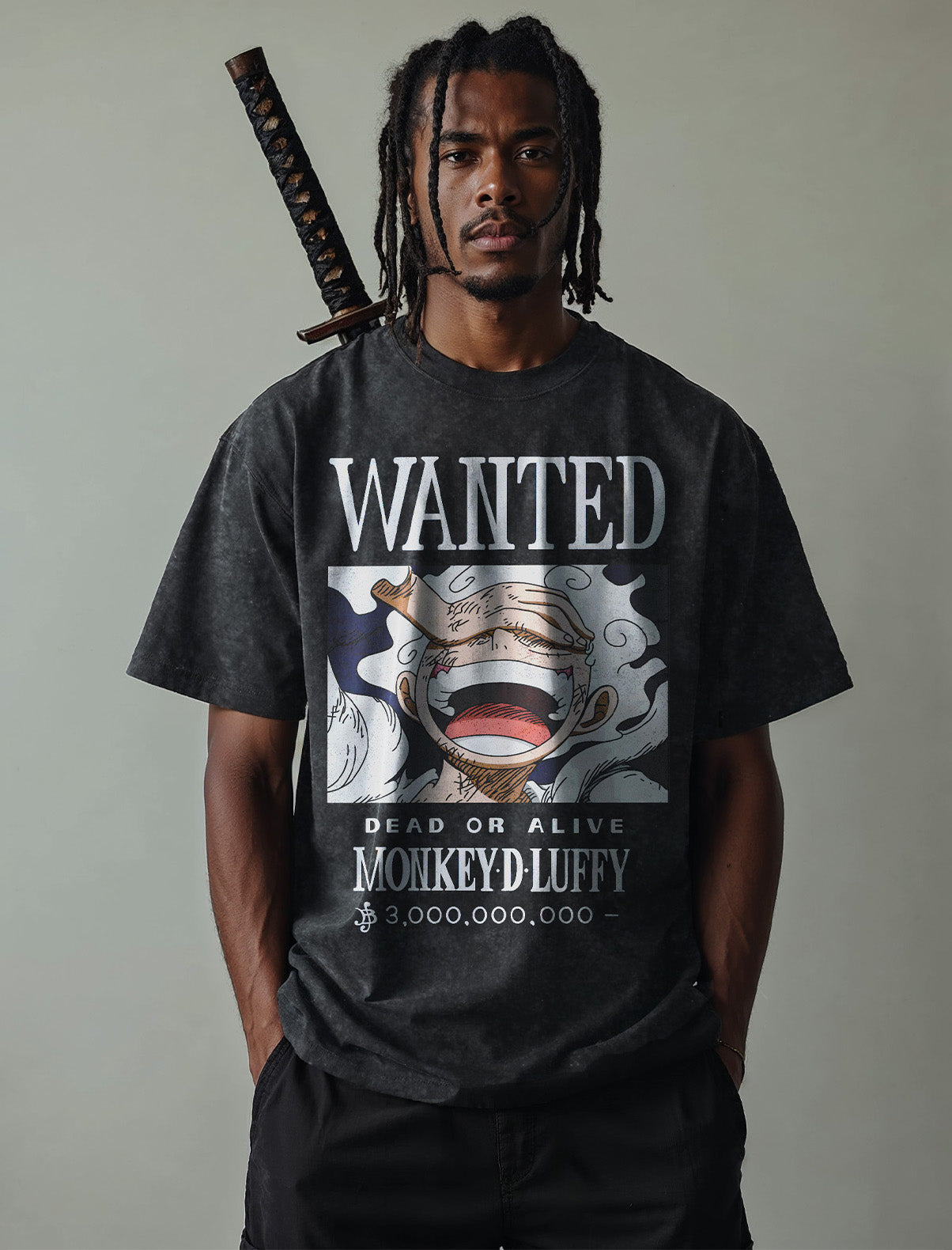 Luffy „Wanted“ Vintage-T-Shirt