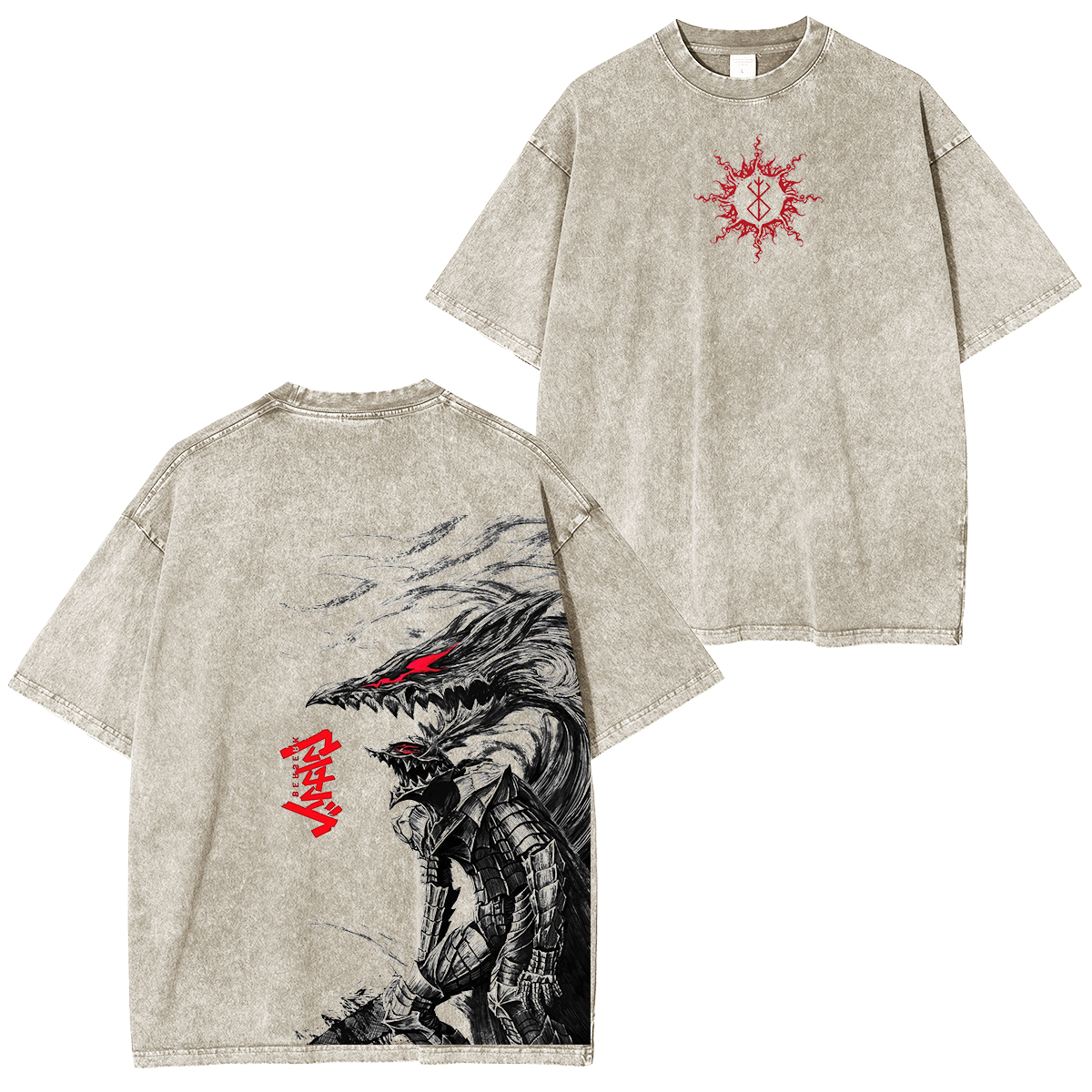 Berserk Anime Washed Unisex T-Shirt