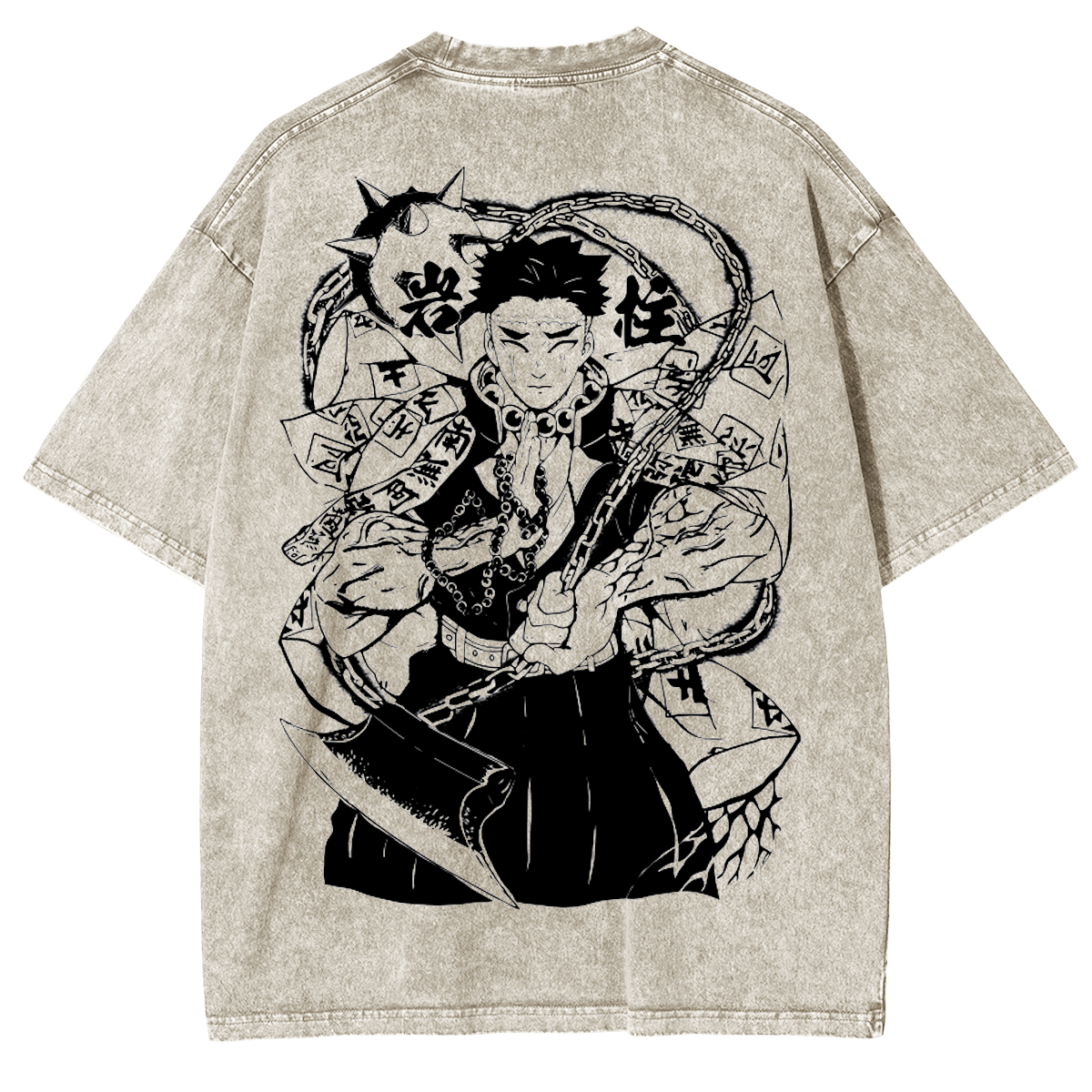 Himejima Gyoumei, Demon Slayer Anime Unisex Washed T-Shirt