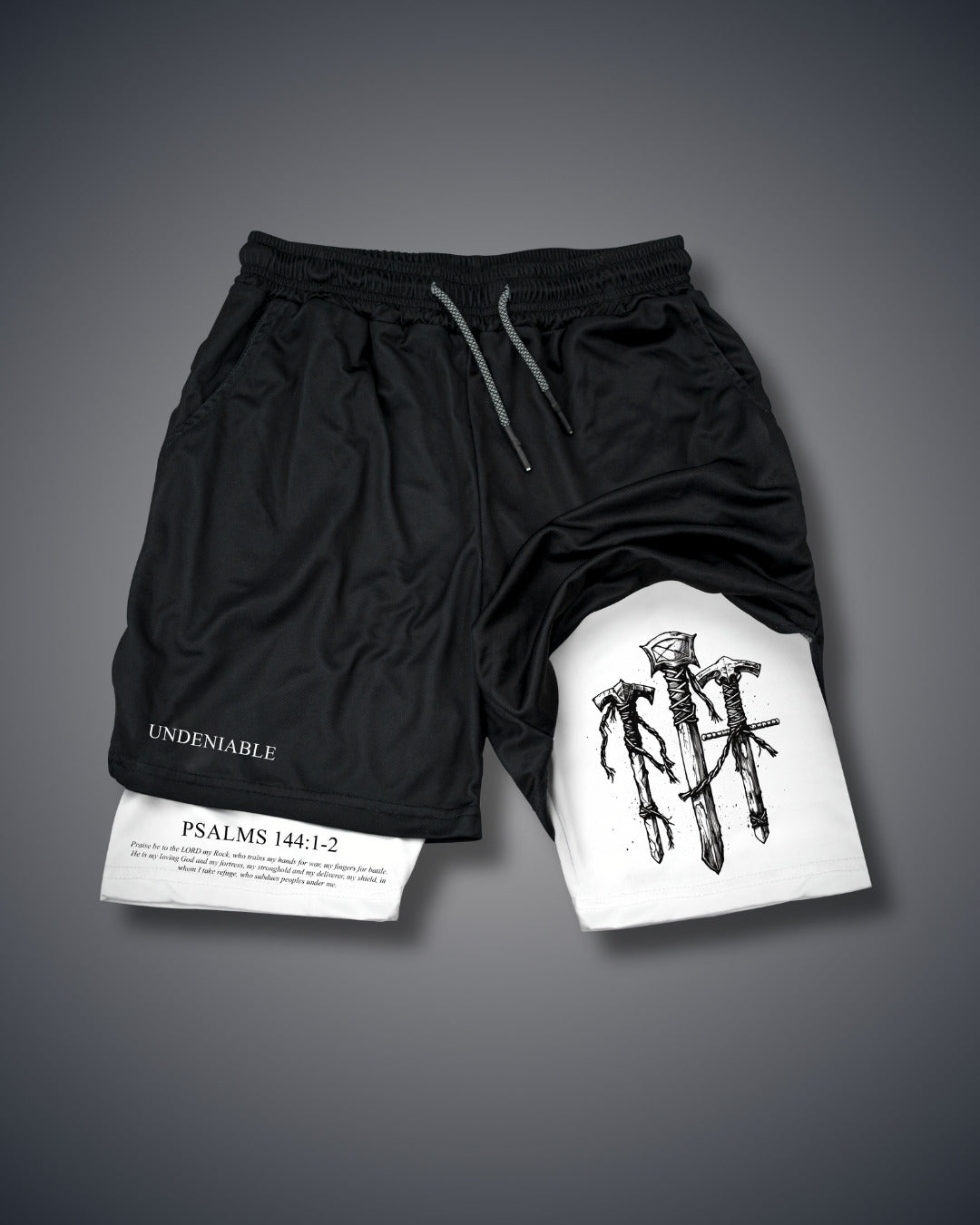 Psalm 144:1-2 Schlachtschwert Performance Shorts