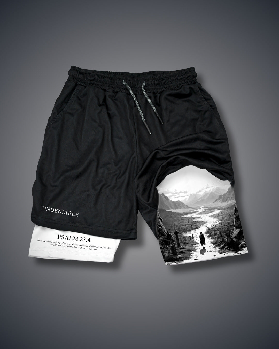 Psalm 23:4 Schatten des Todes Performance Shorts