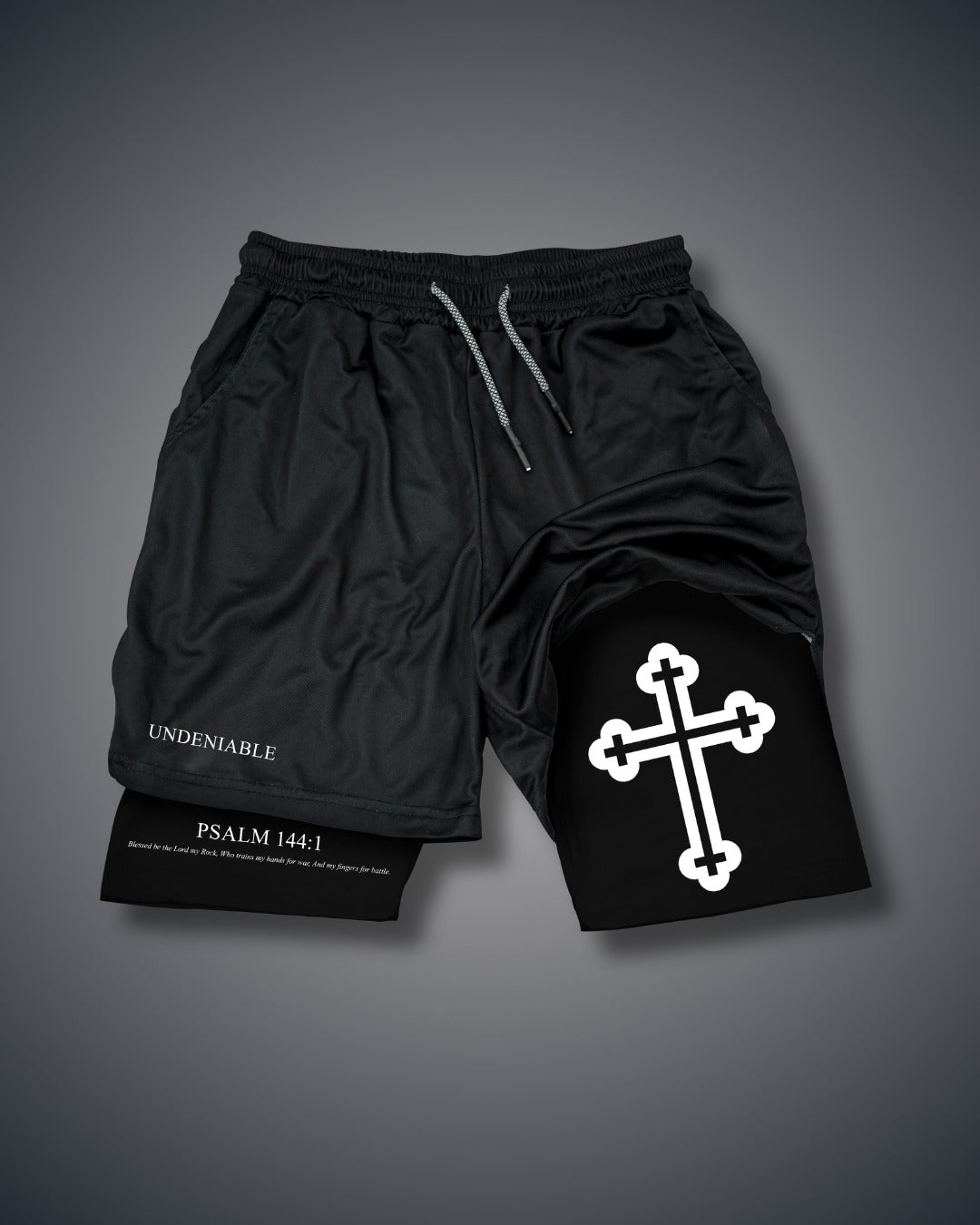 Psalm 144:1 Kreuz Performance Shorts