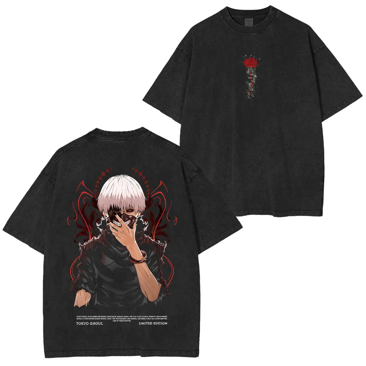 Tokyo Ghoul T-Shirt – Ken Kaneki Vintage Washed Oversize Shirt