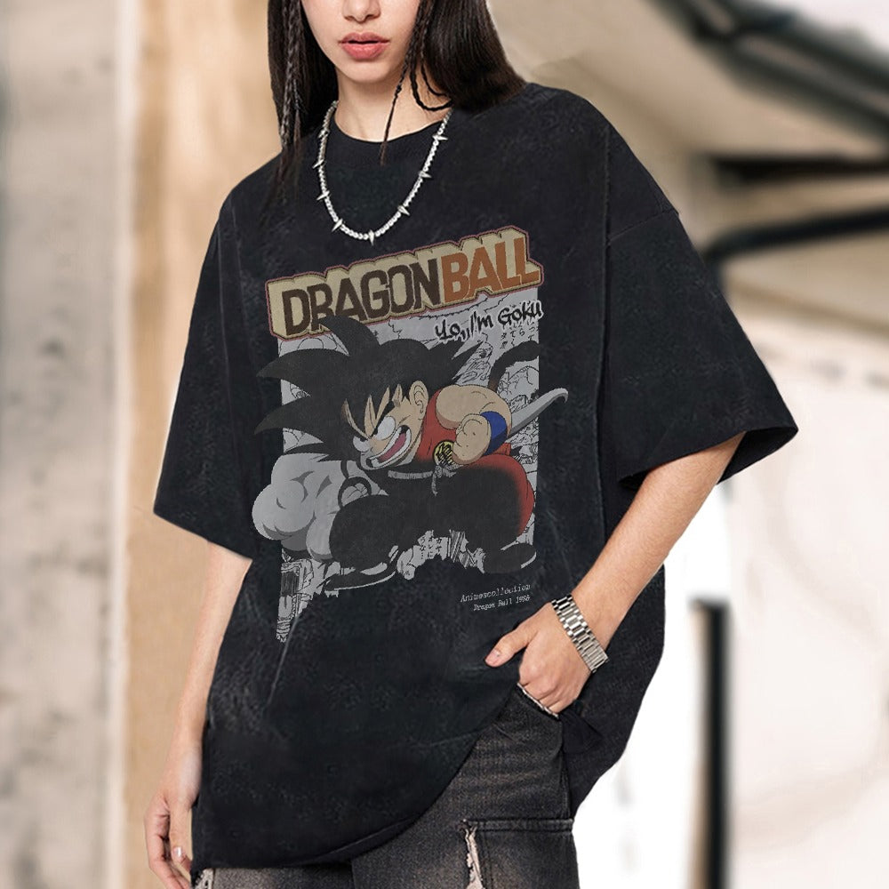 Kid Goku Vintage Oversized T-Shirt | Dragon Ball Super