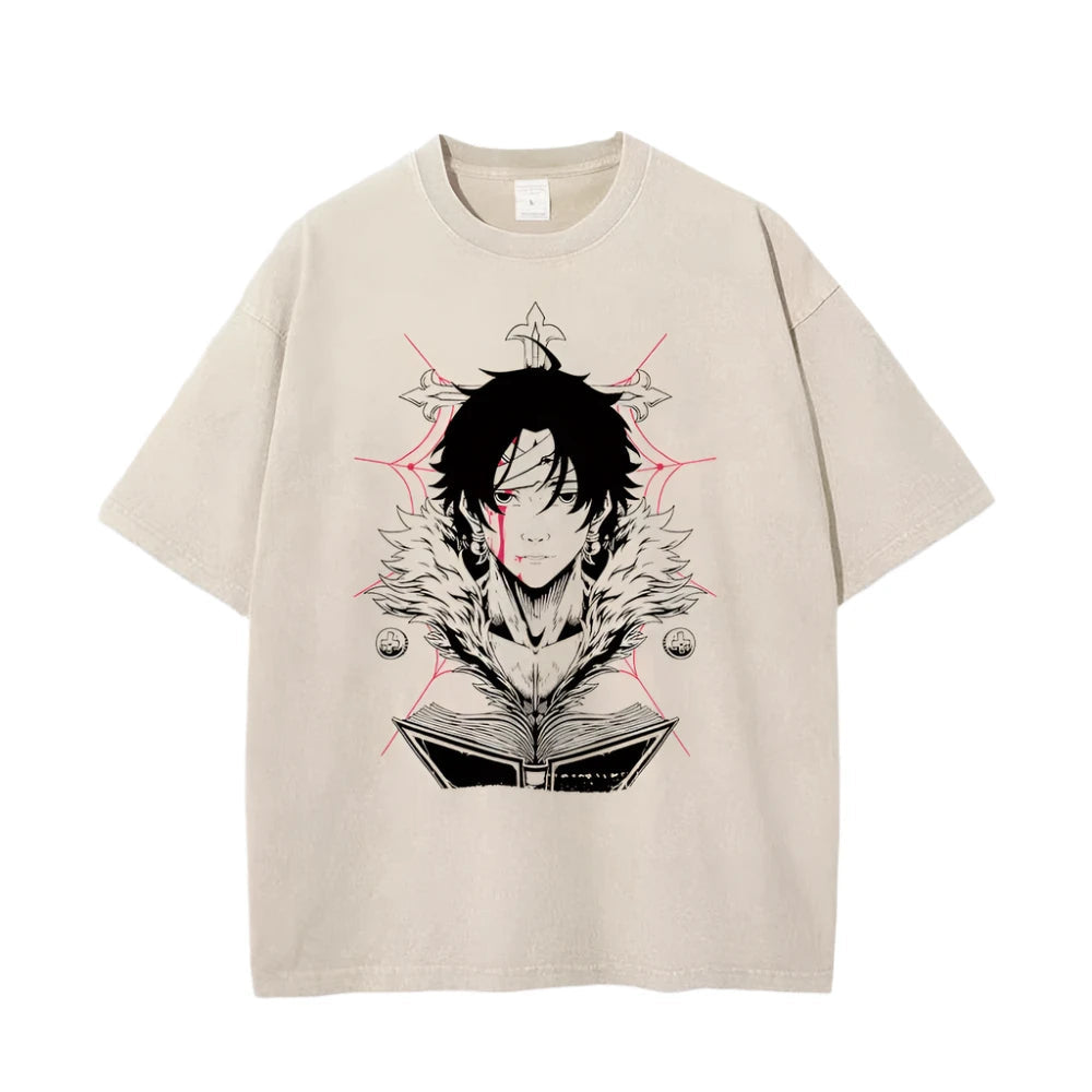 Xhunter Chrollo T-Shirt - Anime Washed Vintage