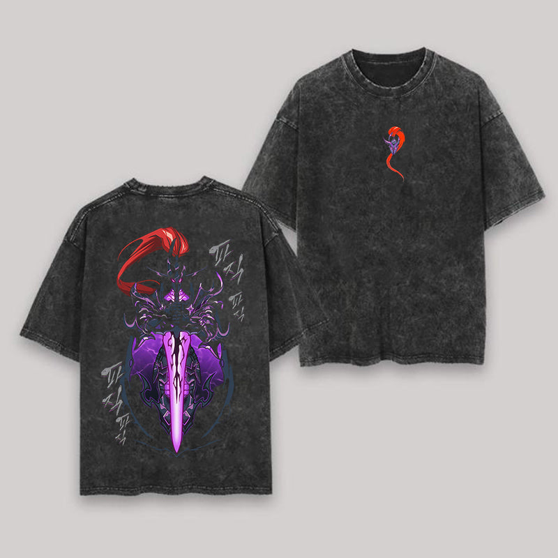 Solo Leveling Bedrucktes Unisex T-Shirt (gewaschen)