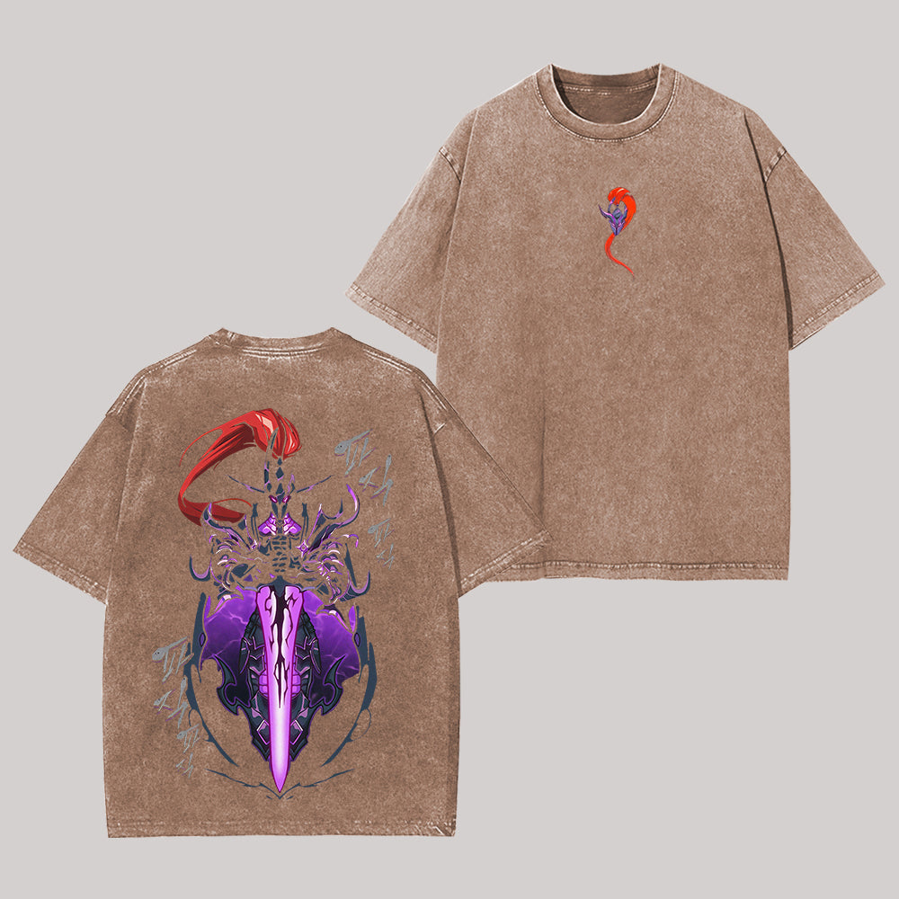 Solo Leveling Bedrucktes Unisex T-Shirt (gewaschen)