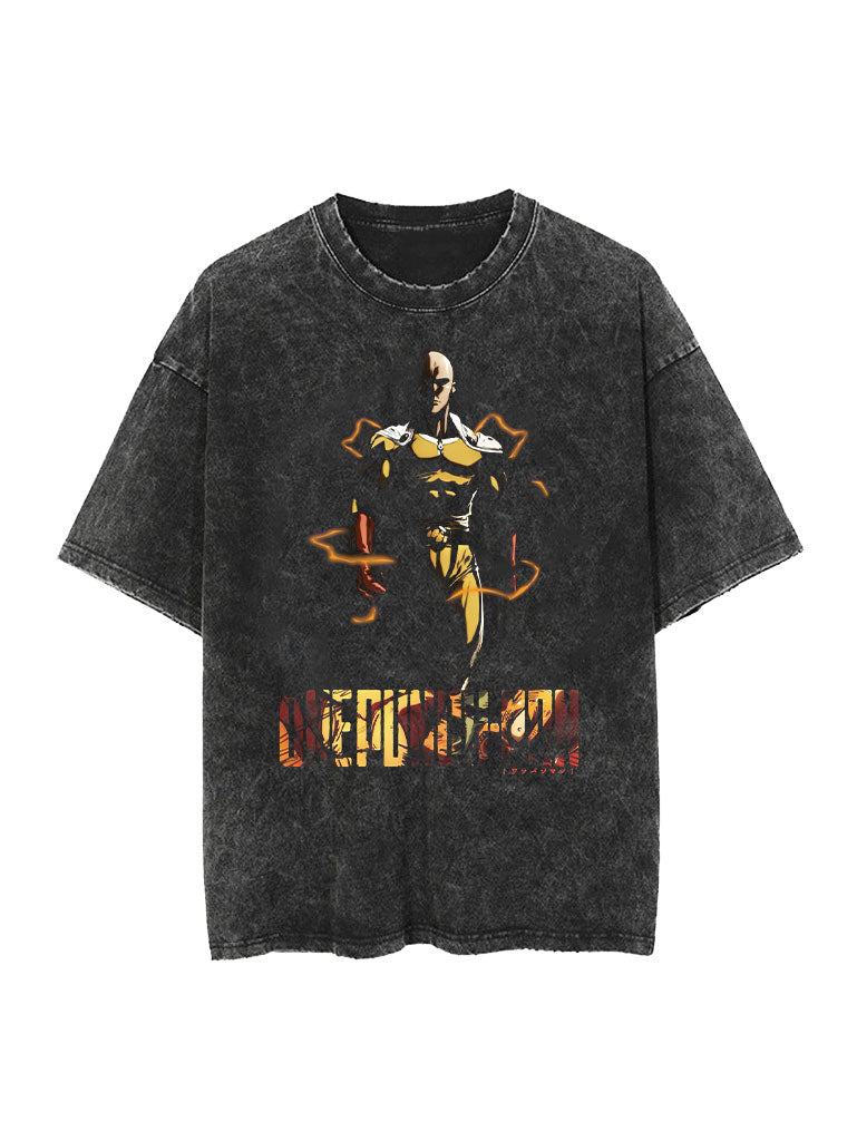 Vintage-T-Shirt „One Punch Man“