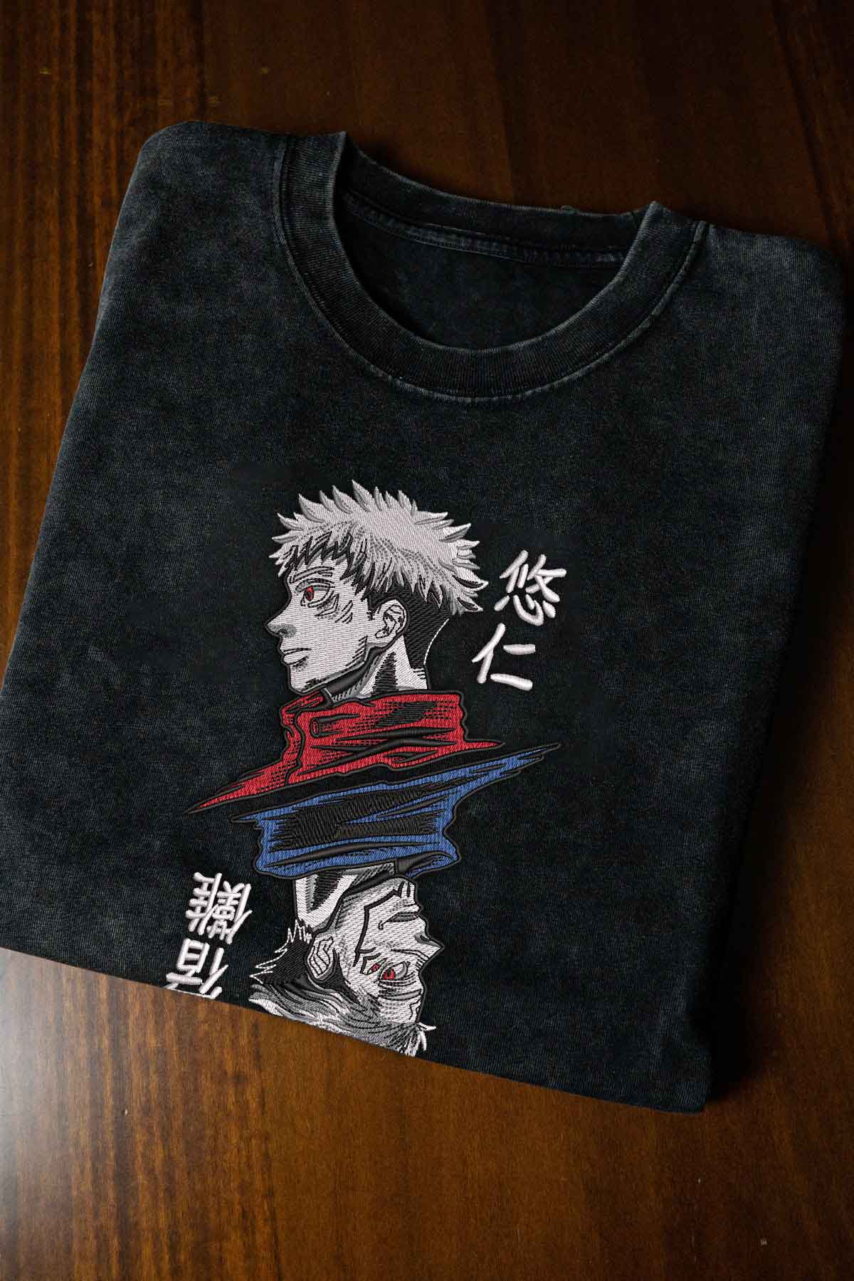 Itadori x Sukuna Stickerei-T-Shirt