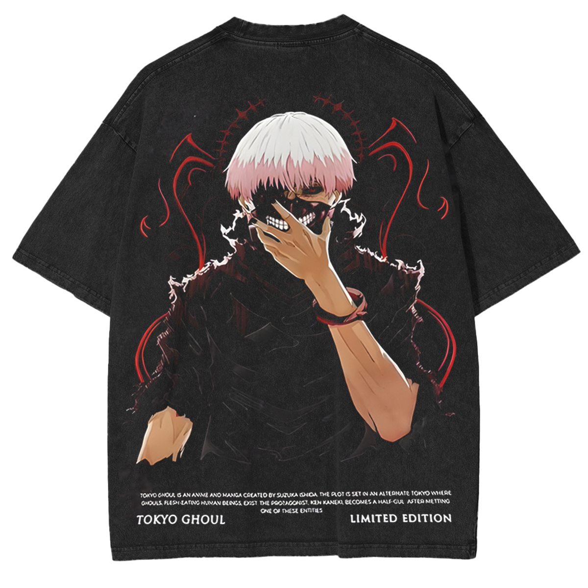 Tokyo Ghoul T-Shirt – Ken Kaneki Vintage Washed Oversize Shirt