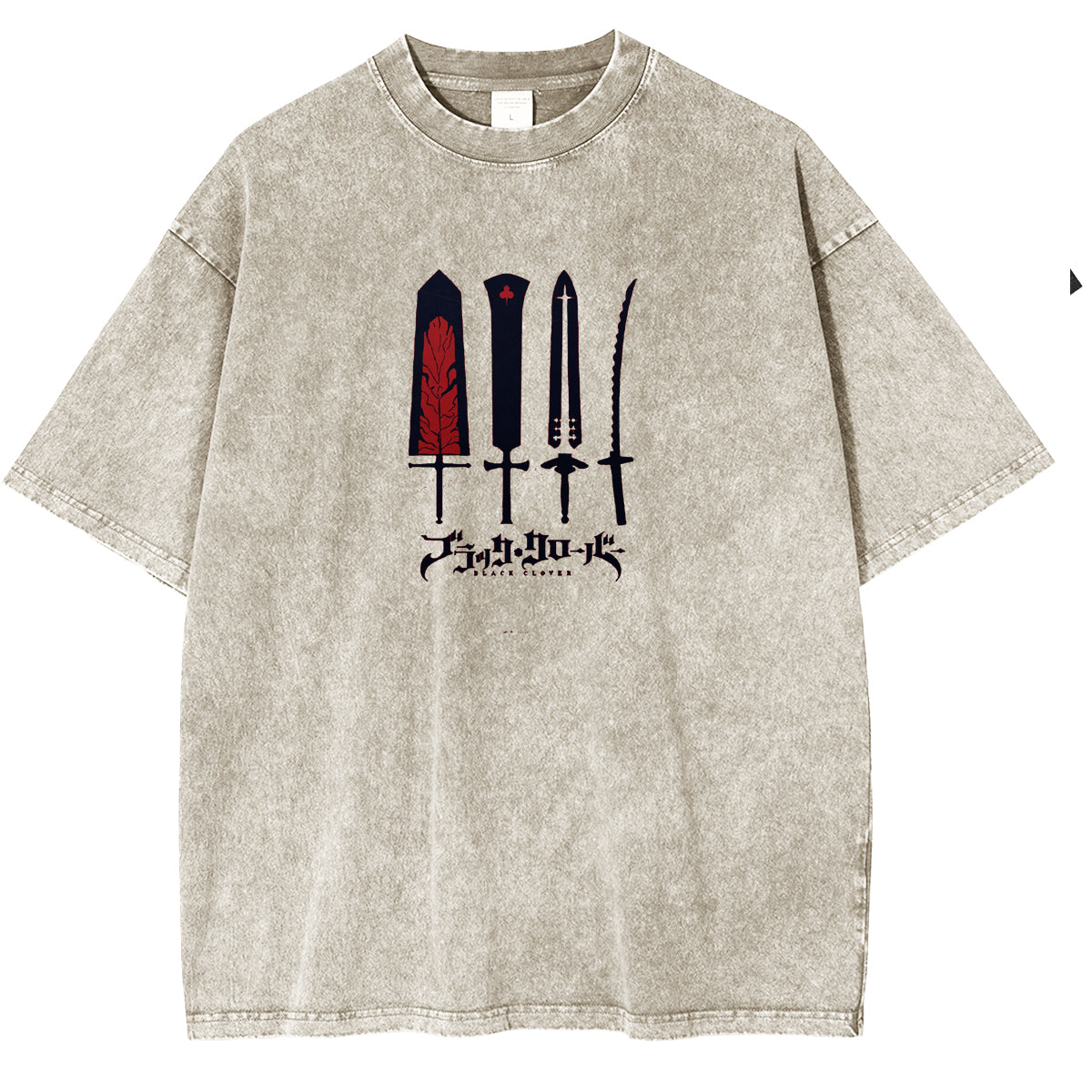 Black Clover Asta, gewaschenes Unisex-T-Shirt