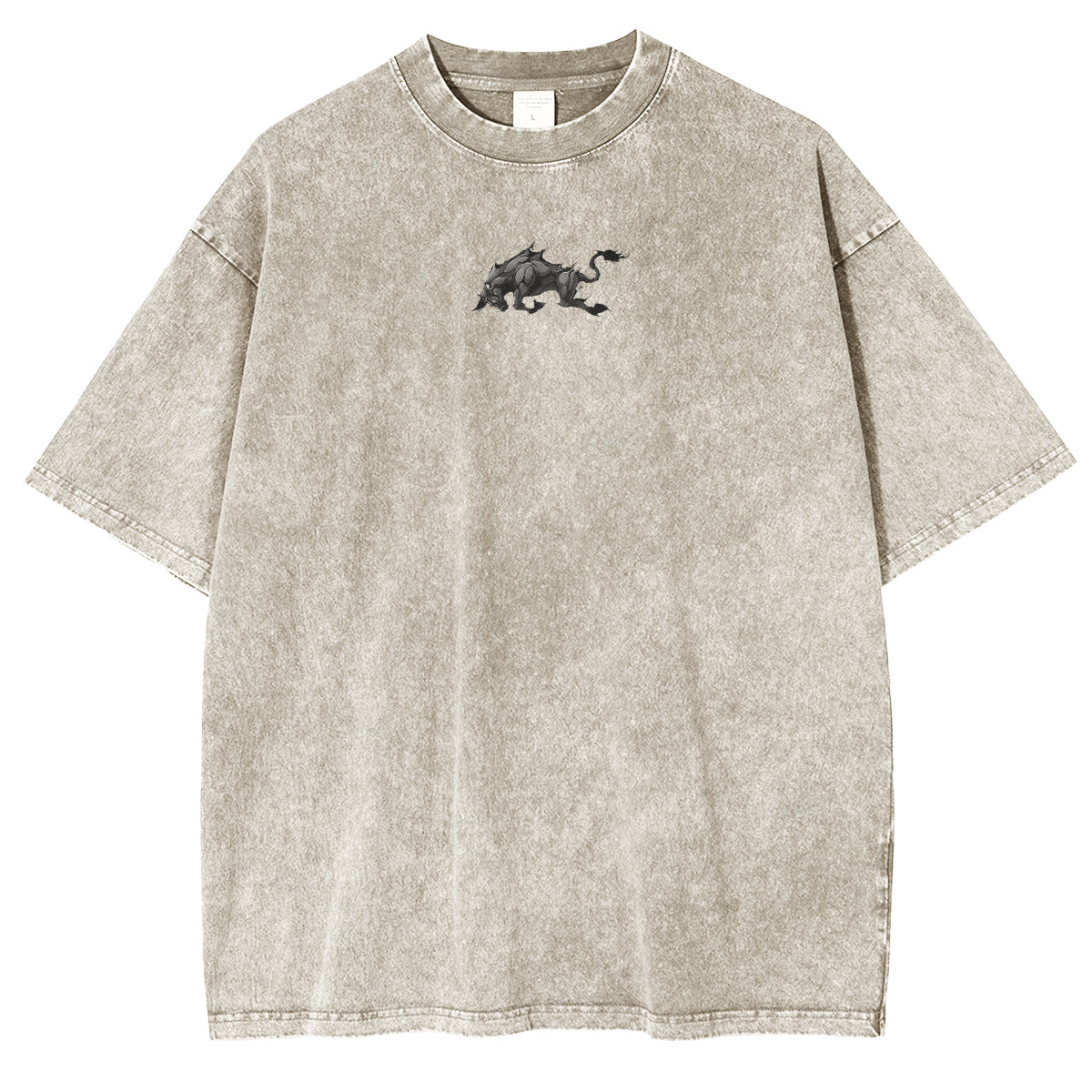 Asta x Black Bulls Black Clover Anime Doppeldruck Vintage Washed T-Shirt Unisex