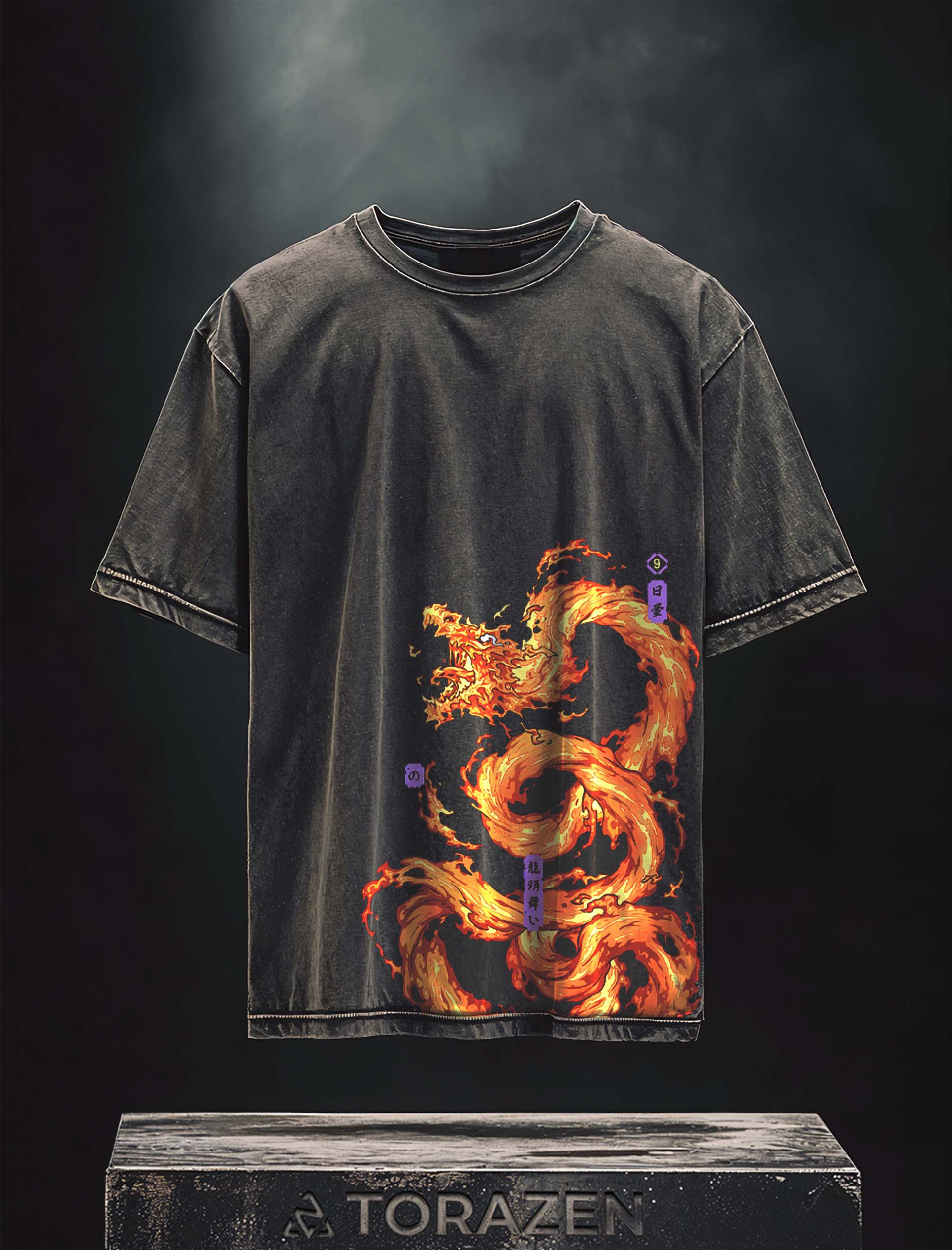 Fire Breathing Inferno Vintage T-Shirt